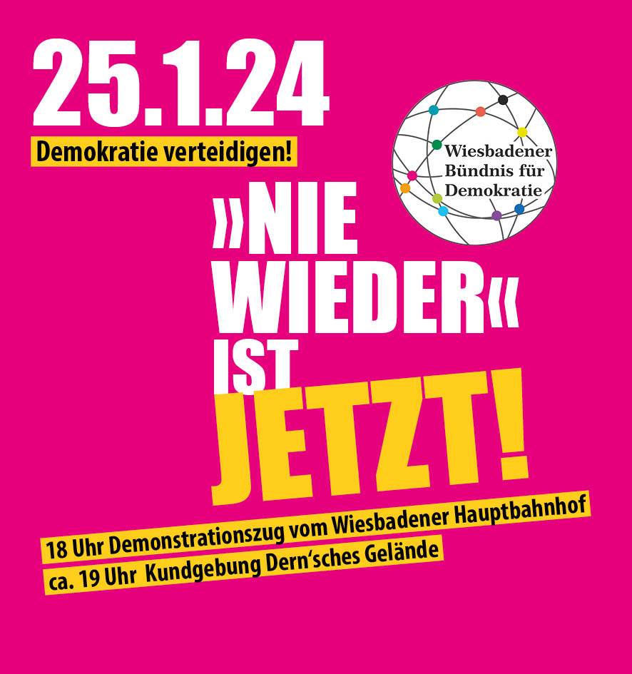 Das Plakat zur Demo mit groben Informationen